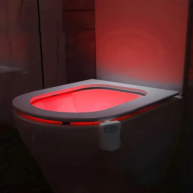 4 Piece Toilet Bowl Night Light Motion Sensor LED Gadget Bathroom Decor