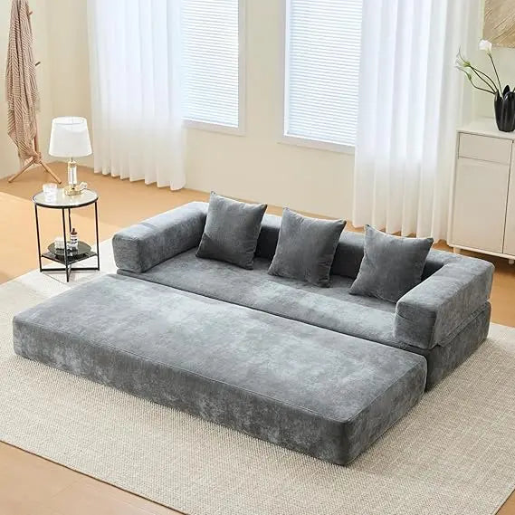 Comfy Convertible Folding Mattress Couch Floor Sofa Bed Lounge