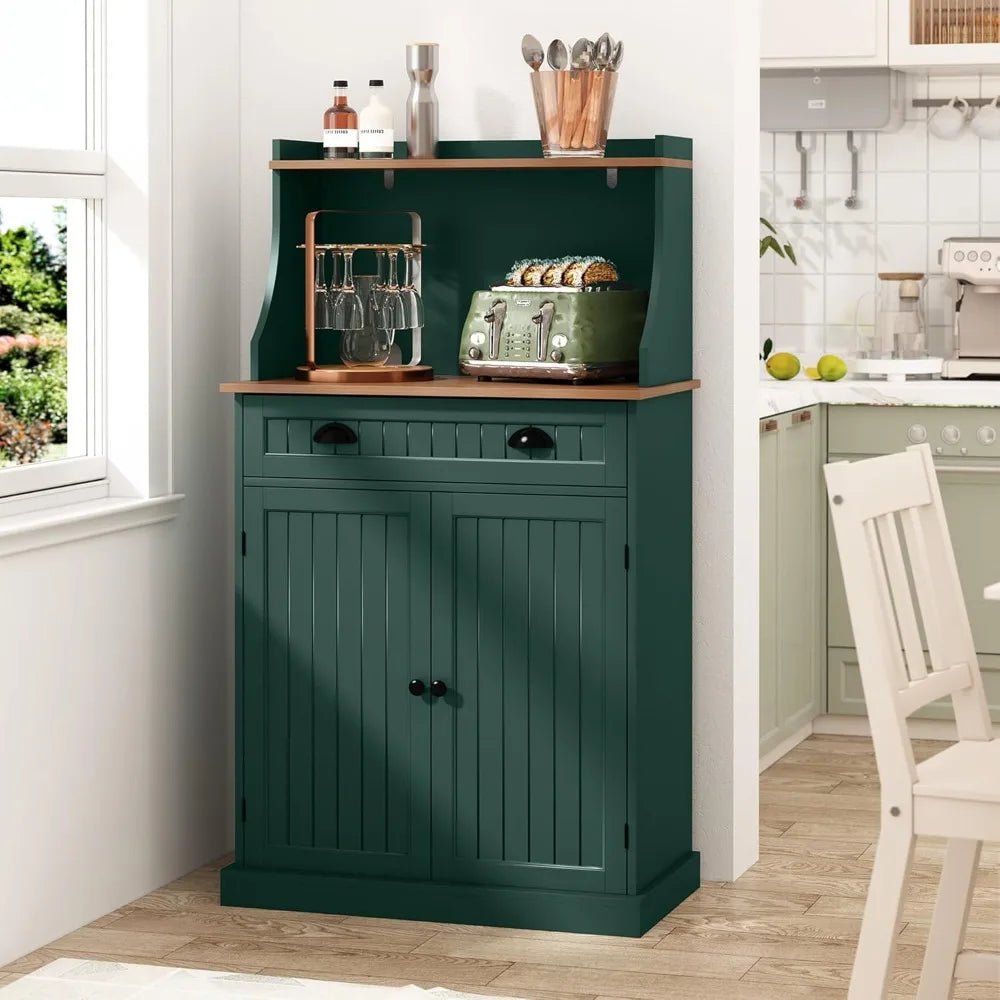 Ljustra Microwave Cabinet Stand Storage Hutch Adjustable Shelves Kitchen