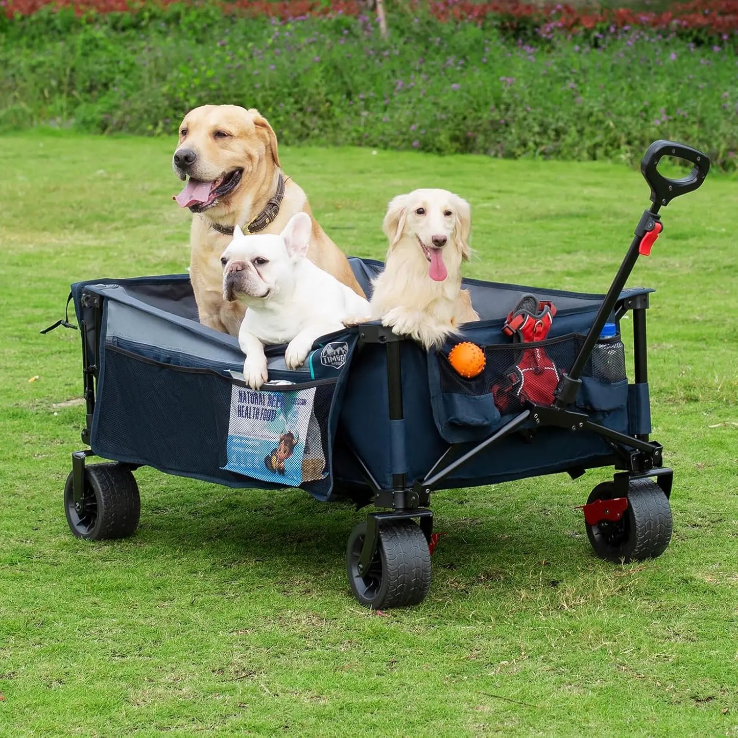 Ljustra 600L Beast Wagon Extra Wide All Terrain Folding Cart 400lbs