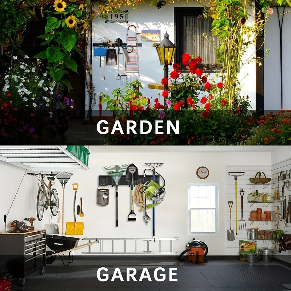 Heavy Duty 64 Inch Tool Storage Rack Garden Tool Organizer Wall Mount