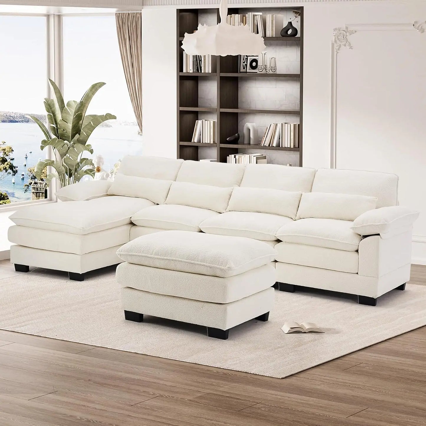 Ljustra U Shape Sectional Sofa Cloud Couch Living Room Comfy Modular Sofa