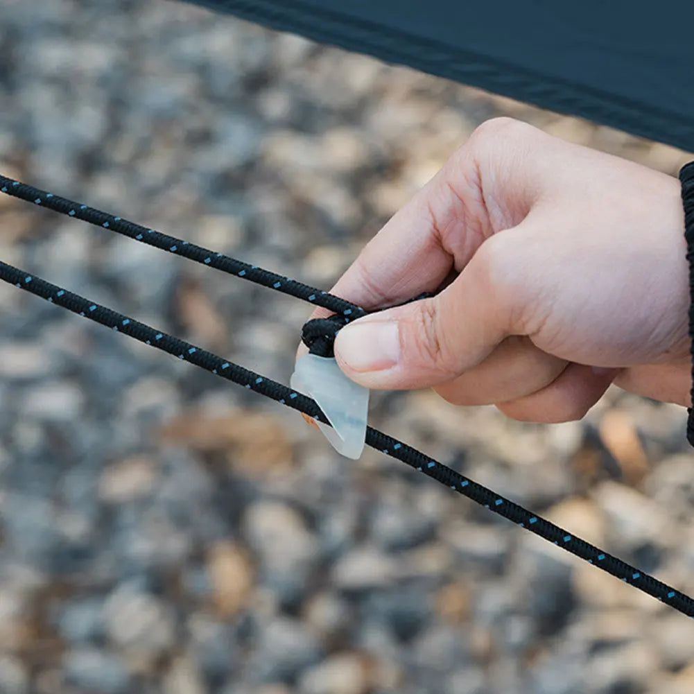 Camping Hanging Rope with 8 Hooks Adjustable Storage Strap for Outdoors