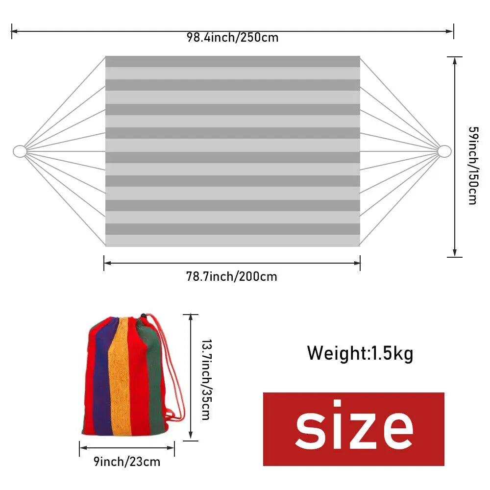 Thick Canvas Hammock Outdoor Camping Swing Multi Functional Two-Person