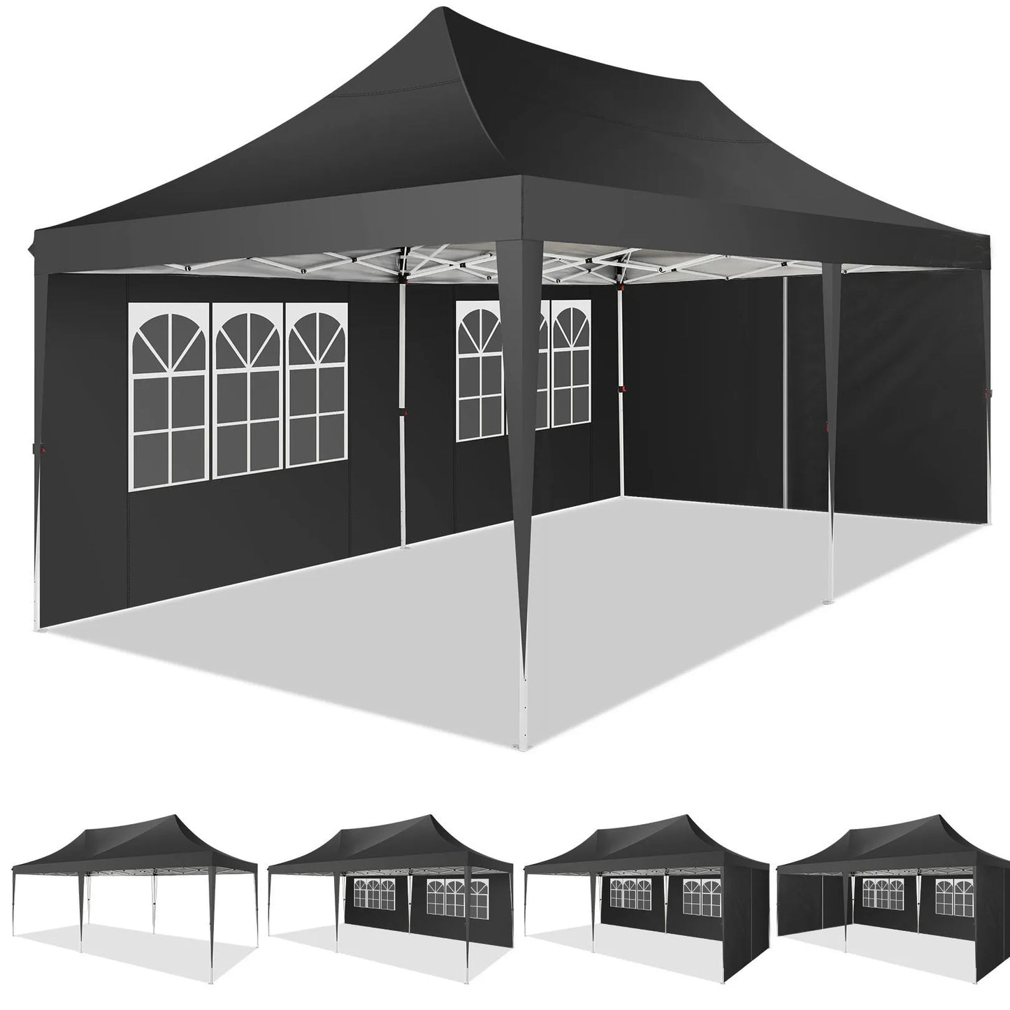 10x20 Pop Up Canopy Tent Wedding Party Outdoor Gazebo with Sidewalls