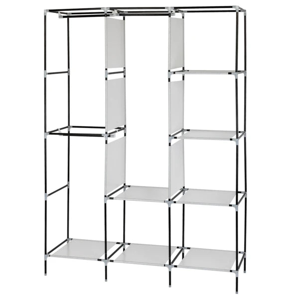 71 Inch Portable Closet Wardrobe Clothes Rack Storage Organizer Shelf