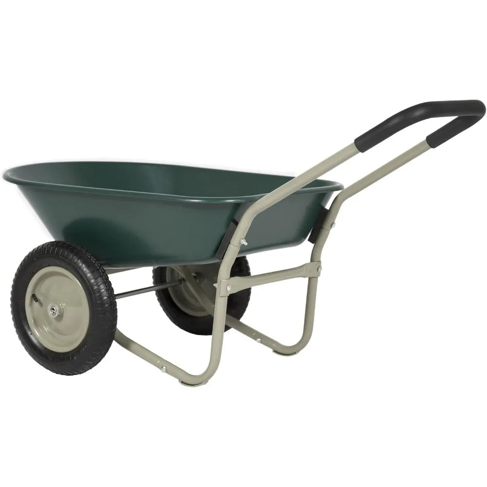 Heavy Duty Polyurethane Wheelbarrow Garden Cart Utility Wagon 330 lbs Capacity