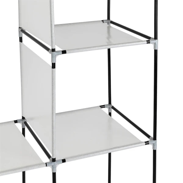 71 Inch Portable Closet Wardrobe Clothes Rack Storage Organizer Shelf