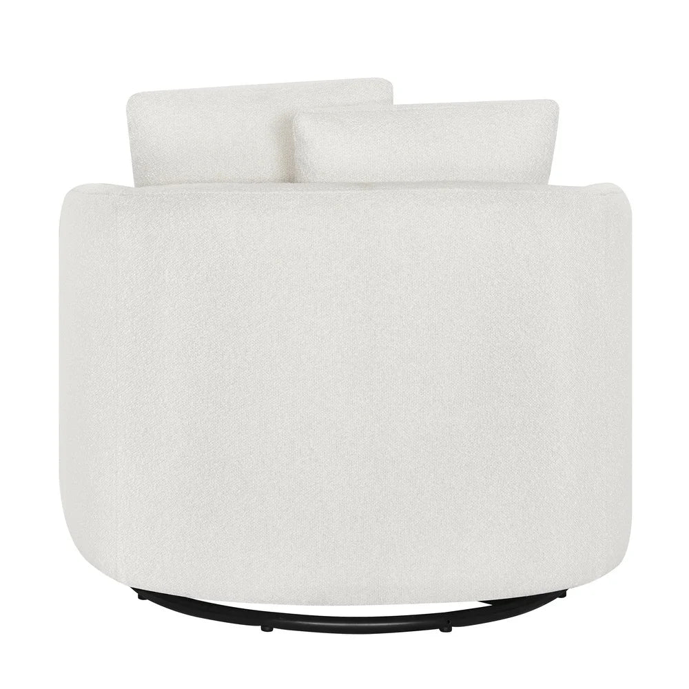 Kids Accent Chair Swivel Base Durable Wood Frame Plush Pillows