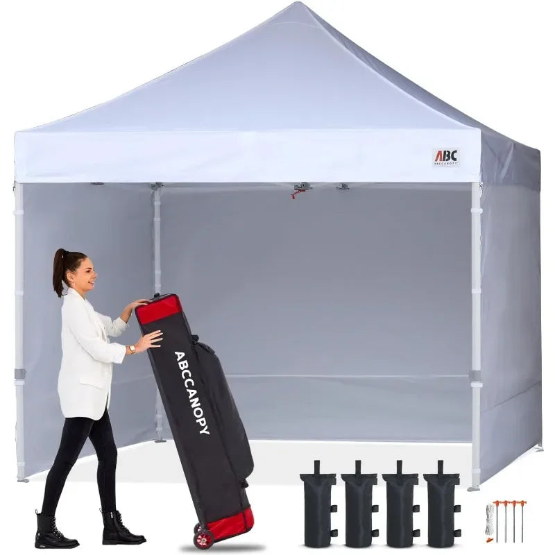 Ljustra Easy Pop Up Canopy Tent 10x10 with Sidewalls for Outdoor Events