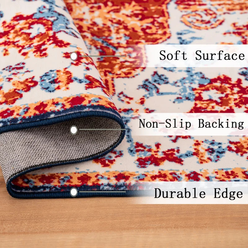 Area Rug 8x10 Vintage Bohemia Large Persian Non-slip Washable Rug