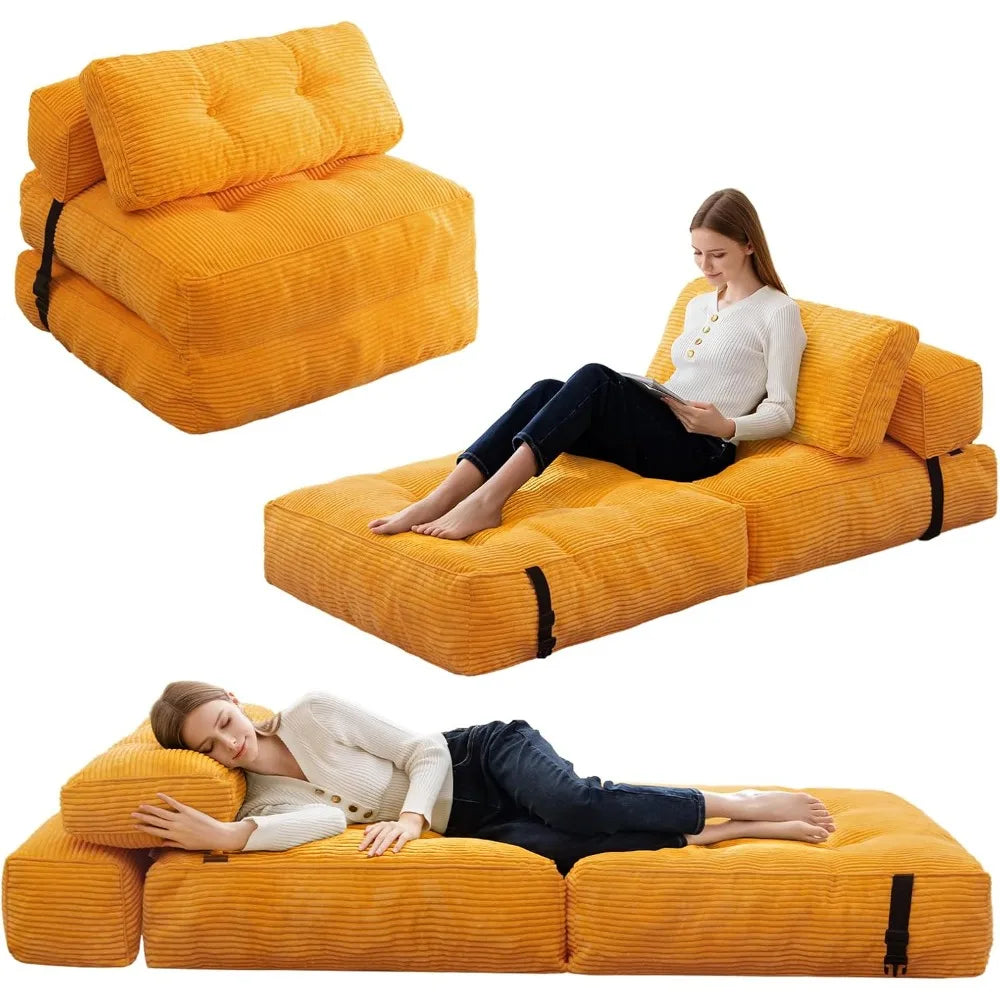 Folding Couch Sofa Bed Convertible Sleeper Chair Portable Mattress