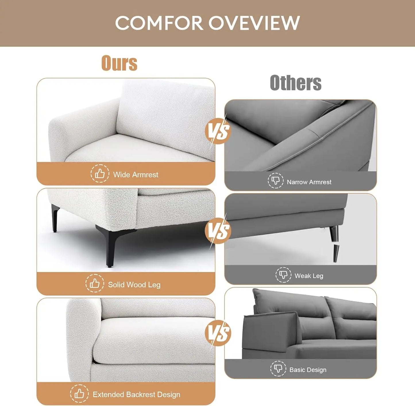 3-Seater White Teddy Velvet Recliner Sofa, Deep Seat & Wood Frame