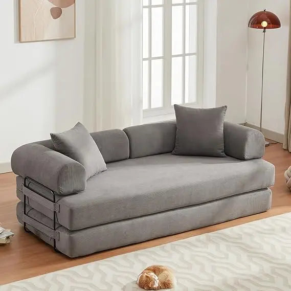 Ljustra Convertible Folding Sofa Bed Modular Floor Couch with Pillows