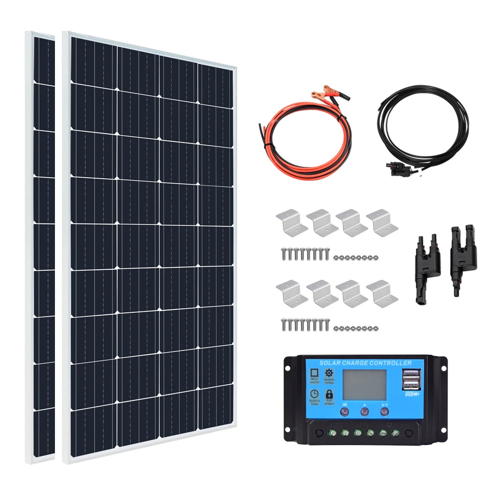 Ljustra Glass Rigid Solar Panel 18V 200W 400W Monocrystalline Waterproof