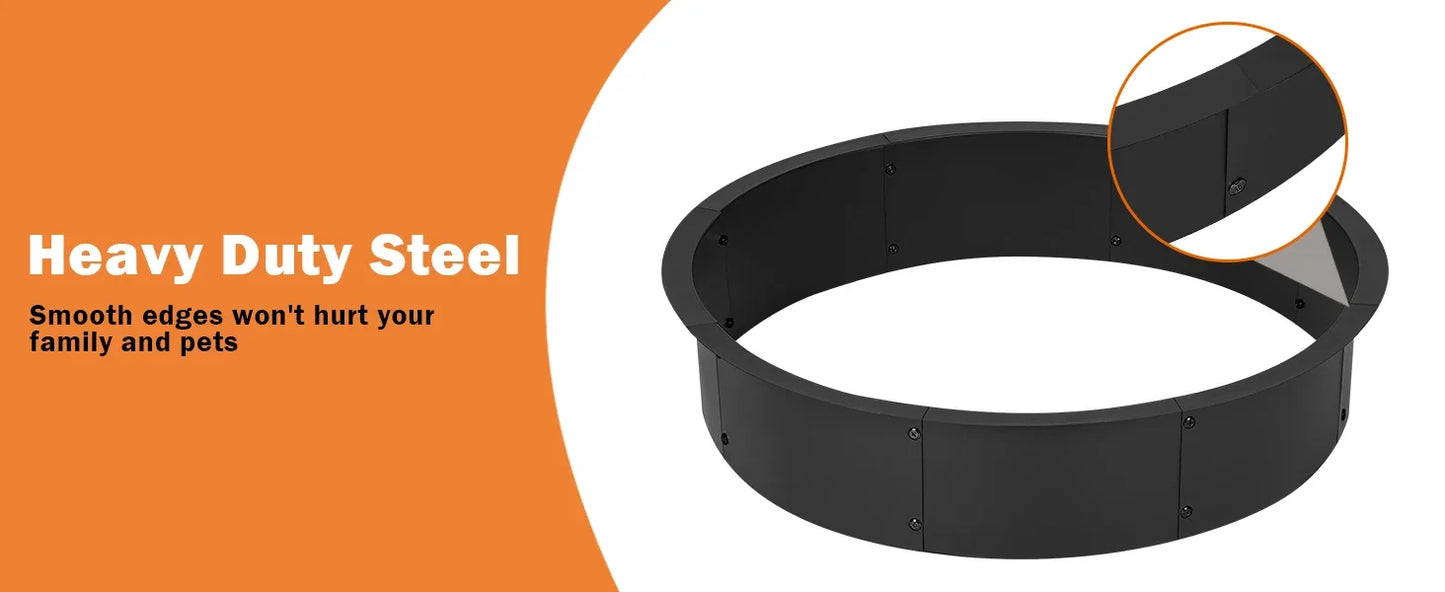 36 Inch 39 Inch Steel Fire Pit Ring Insert In Above Ground Liner Heavy Duty