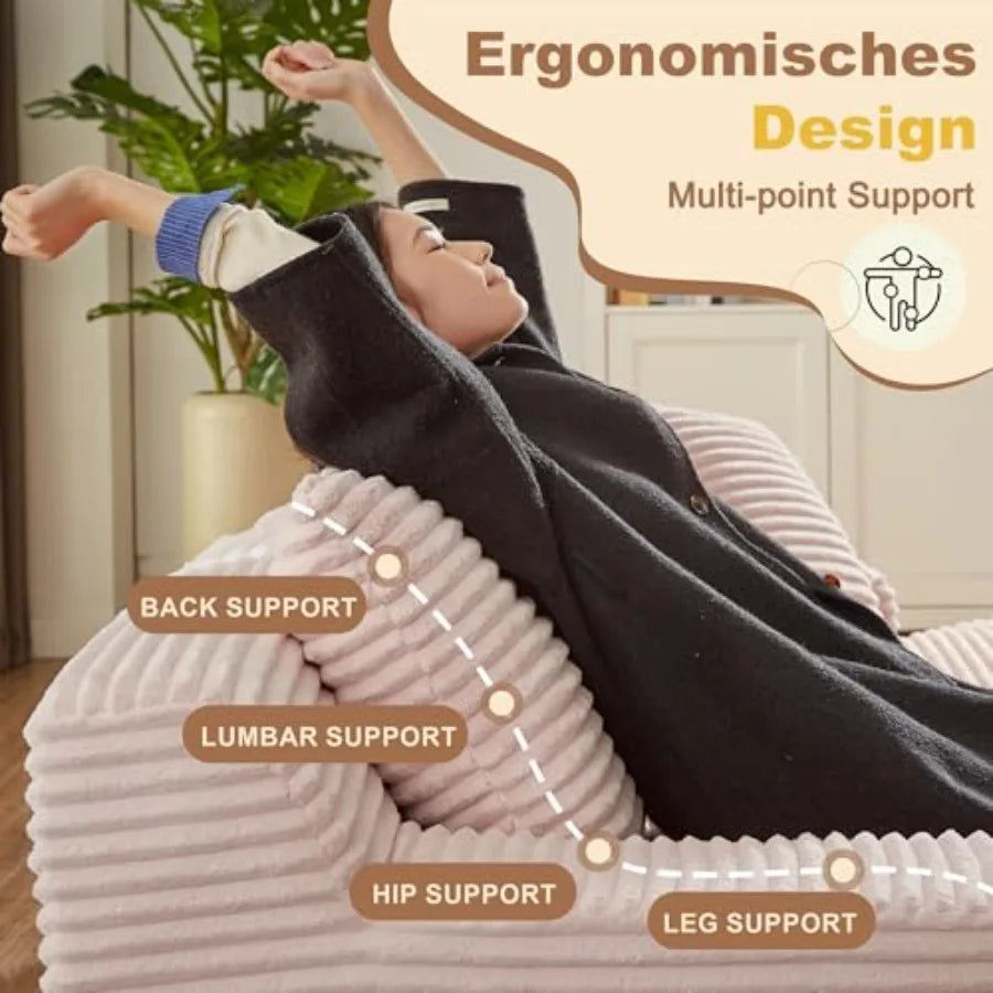 Ljustra 67 D Boneless Couch Oversized Comfy Lounge Chair Indoor Armrests