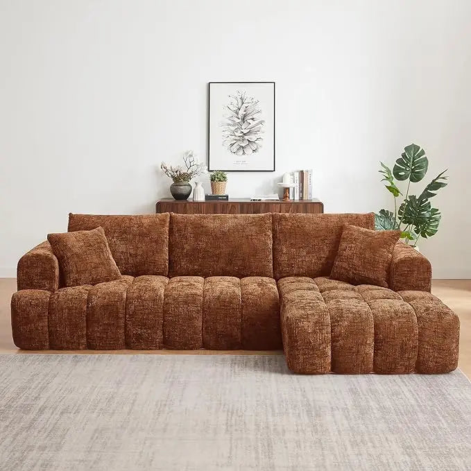108 Inch Modular Cloud Sectional Couch L Shaped Sofa with Chaise