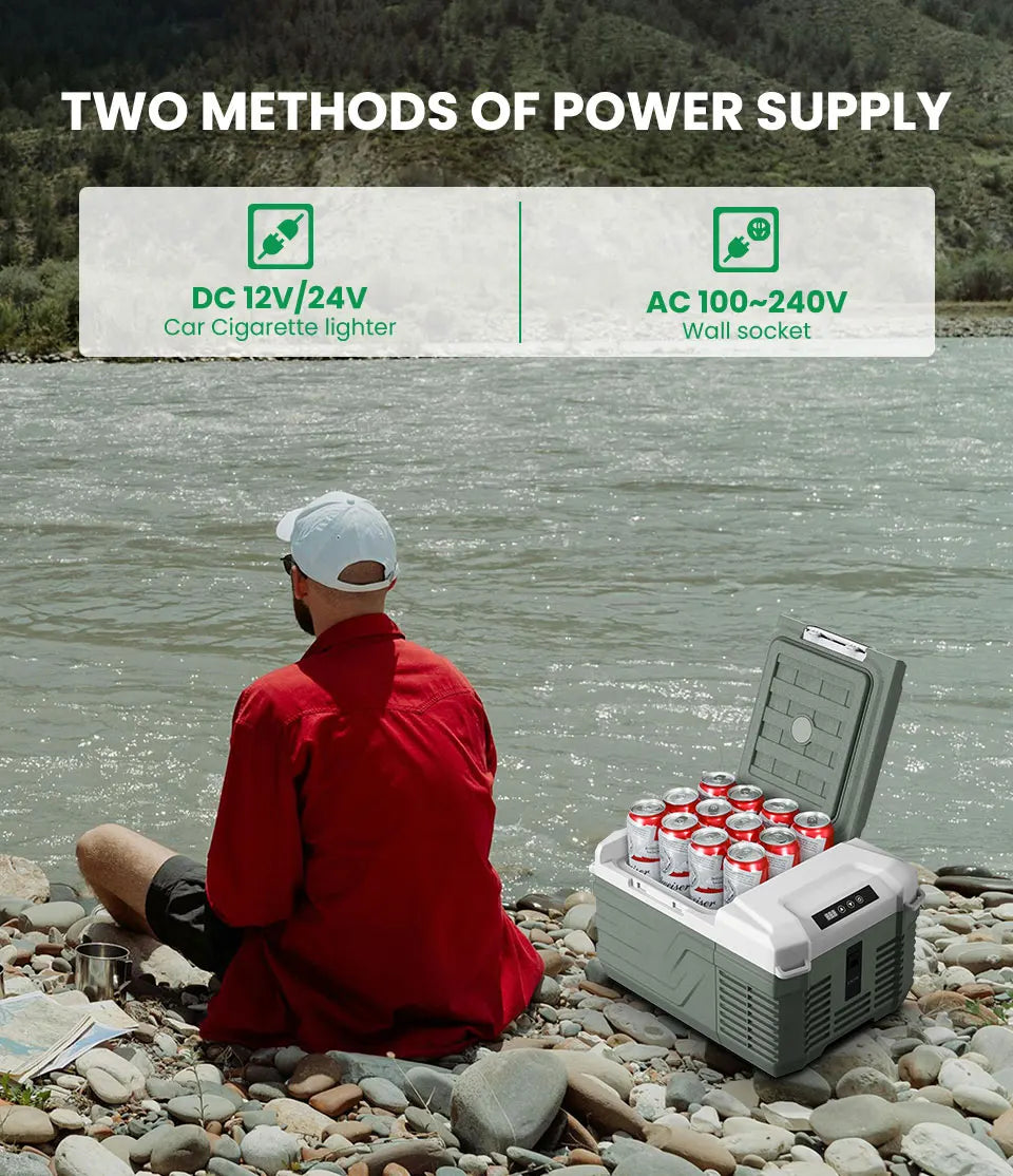Alpicool NL9 Portable Refrigerator 12V 24V Mini Freezer for Camping