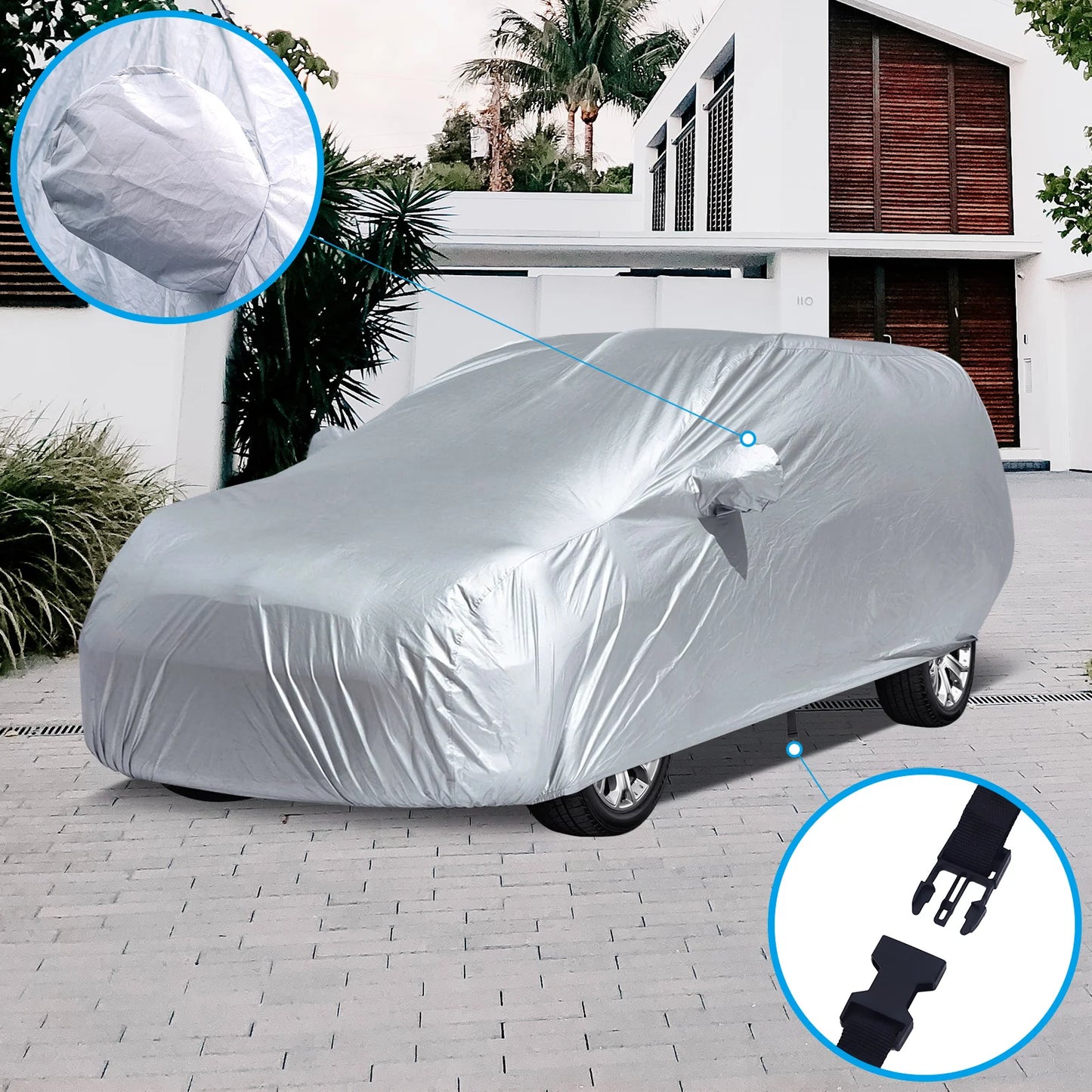 Universal SUV Sedan Full Car Cover Waterproof UV Snow Dust Protection