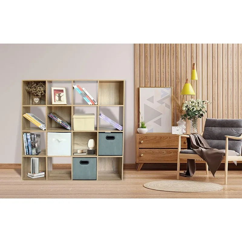 Ljustra 16 Cube Organizer Toy Storage Shelf Bookcase for Home and Office