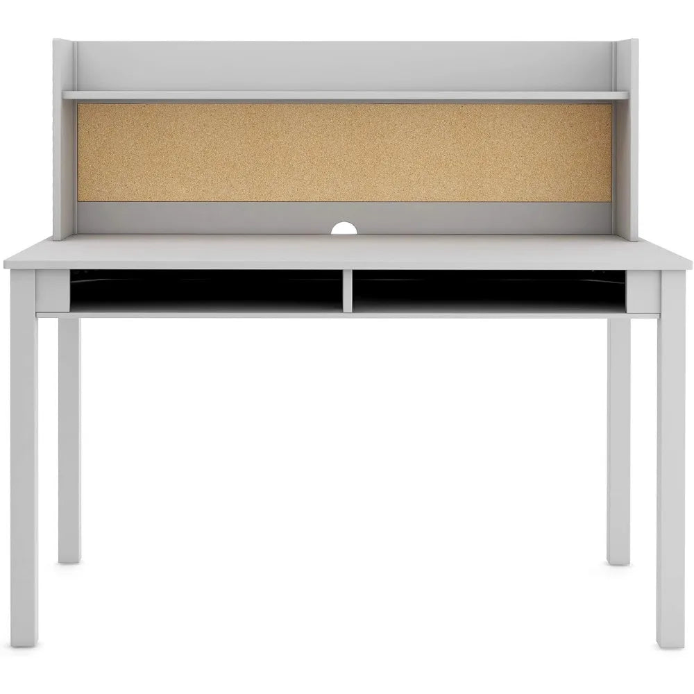 Kids Desk Chair Set with Storage Hutch for Study Crafting Playroom