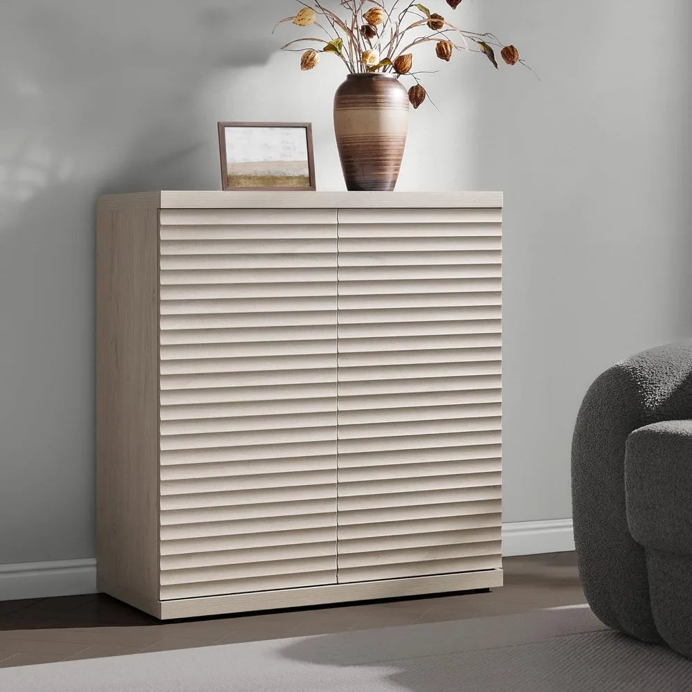 Buffet Cabinet Storage Accent Sideboard Modern Credenza Media Console