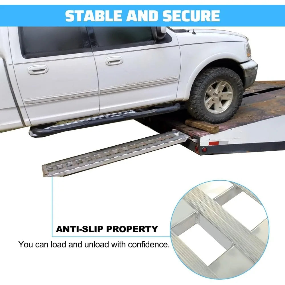 6000 LBS Aluminum Ramps for Truck Trailer Loading 79.62" Pair