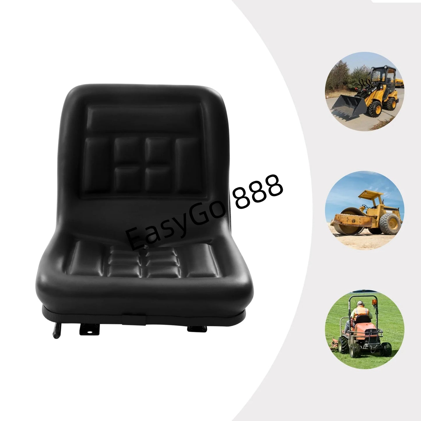 Universal Lawn Tractor Replacement Seat Compact High Back Mower Seat