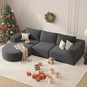 Ljustra Modular Sectional Sofa L-Shape Chaise Sleeper Couch No Assembly