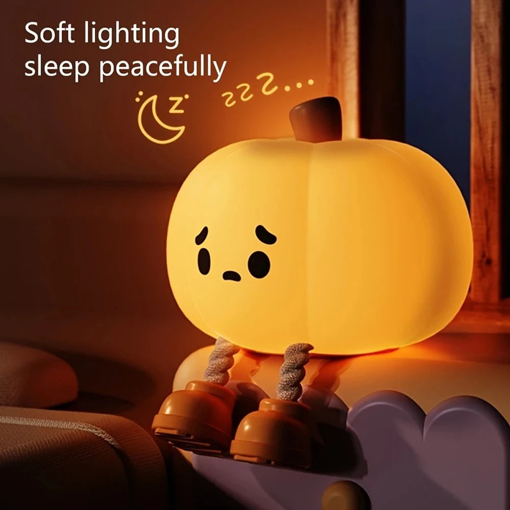 Ljustra Touch Sensor Pumpkin Night Light Rechargeable LED Lamp