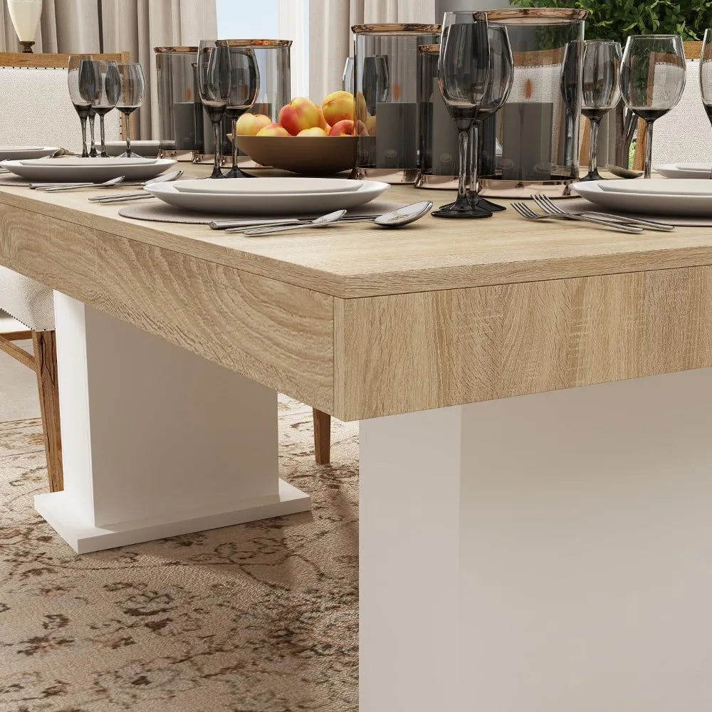 Large Rectangular Dining Table for 4-8 People Modern Kitchen Furniture