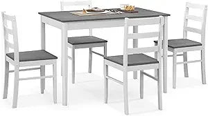 Dining Table Set for 4 Compact Space-Saving Dining Room Kitchen Furniture