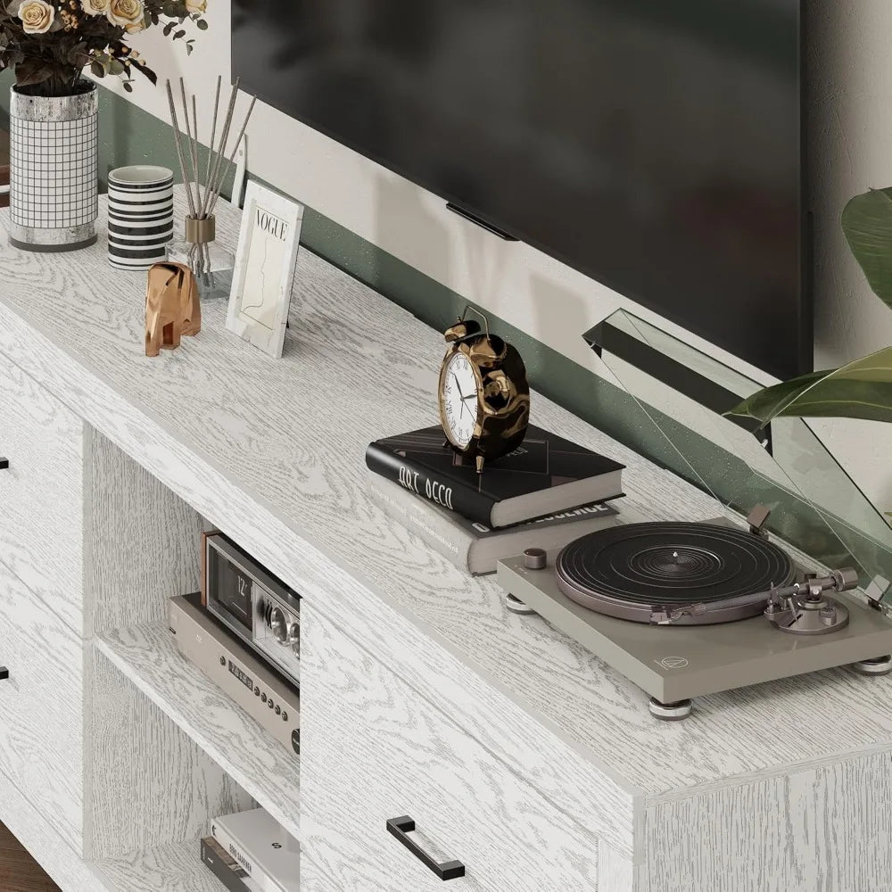 Farmhouse TV Stand for 75 Inch TVs 70.8 Inch Entertainment Center