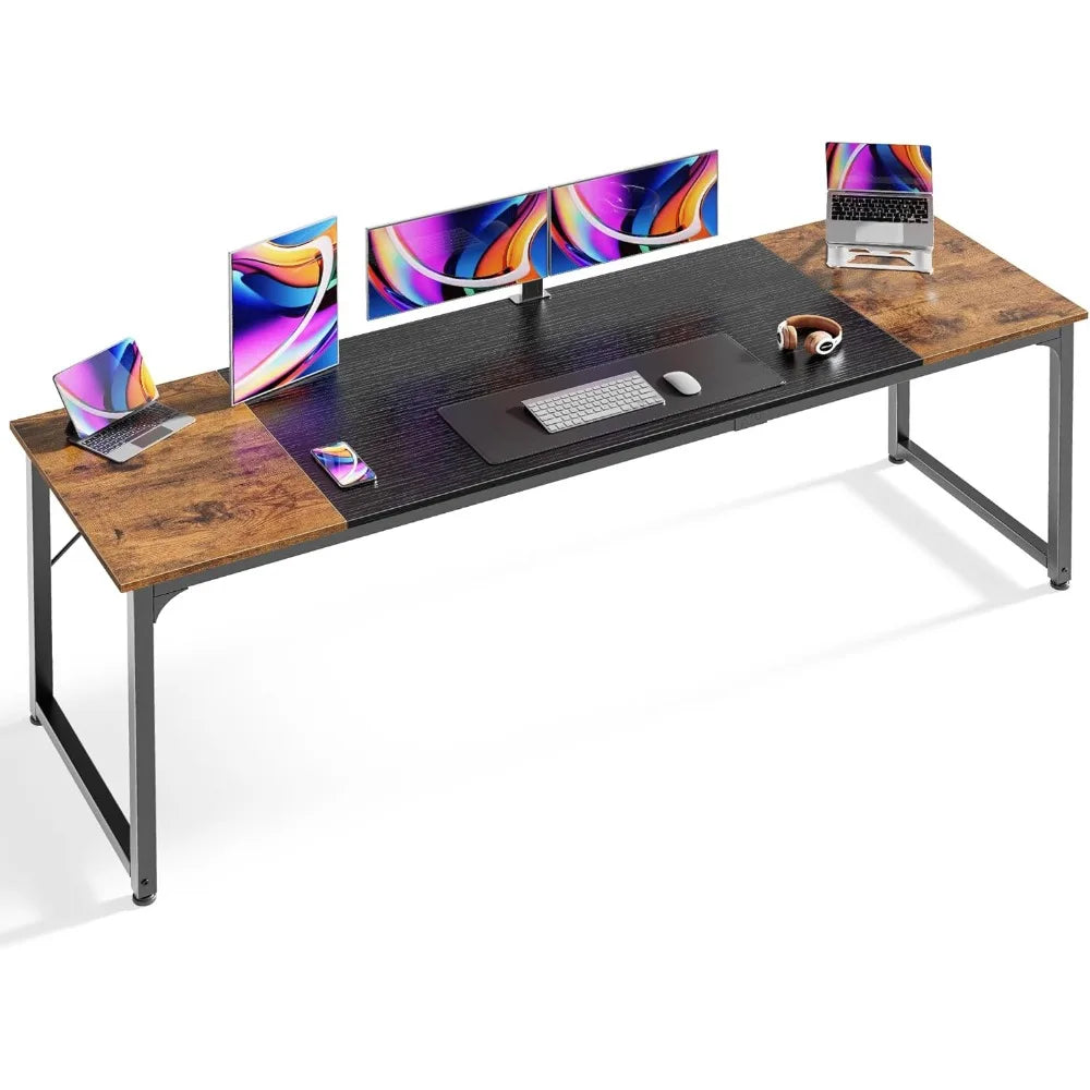 78.7 Inch Office Computer Desk with Storage Modern Writing Workstation