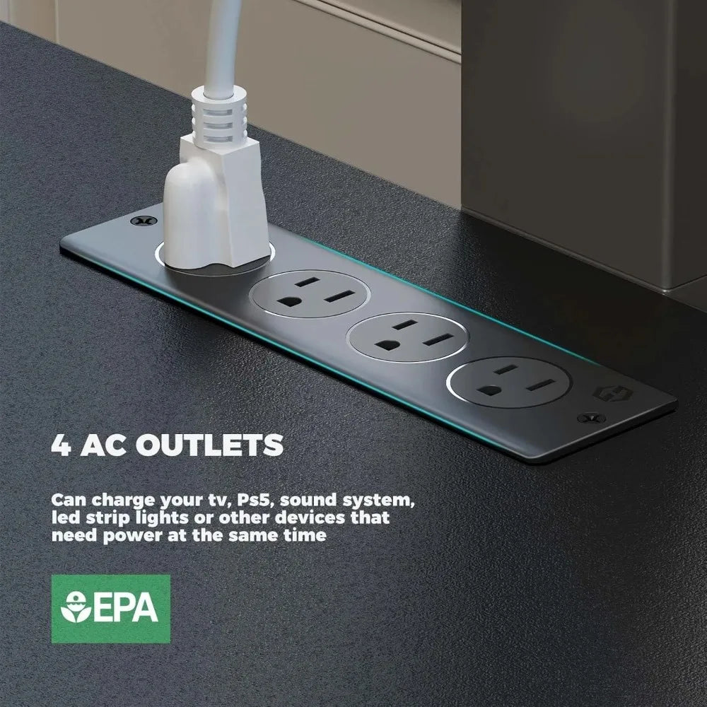 TV Stand with Mount and Power Outlet 59.1" Adjustable for 70 Inch TVs