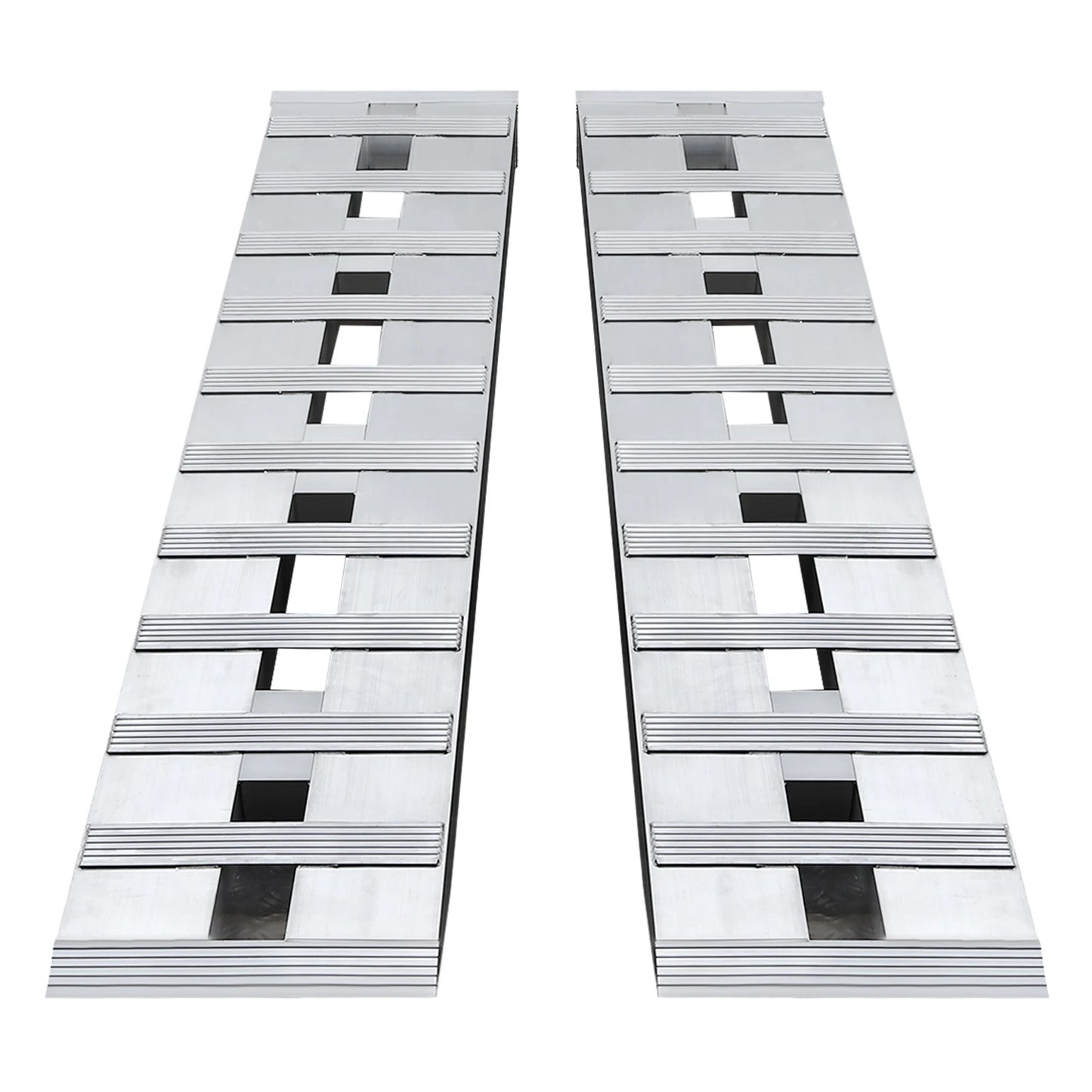2pcs Heavy-Duty Aluminum Trailer Ramps 6000lbs 60"x12" Anti-Slip Ramps