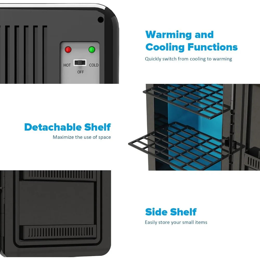 Mini Fridge 22L Portable Cooler Warmer for Bedroom Office Car Travel