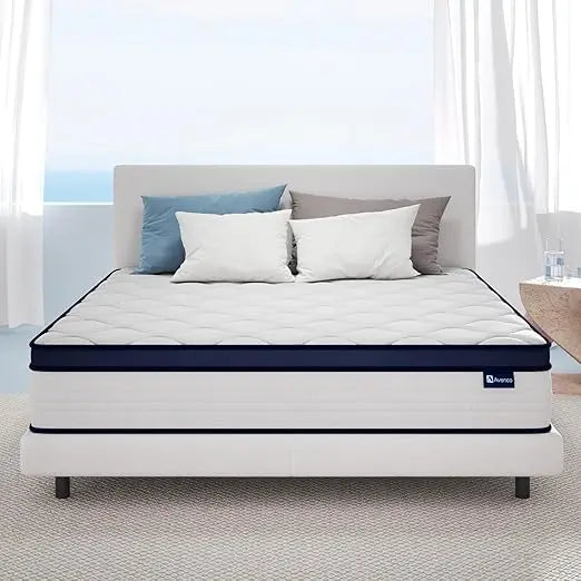 Ljustra Twin Mattress 8 Inch Foam Spring Hybrid Medium Soft Bed in a Box