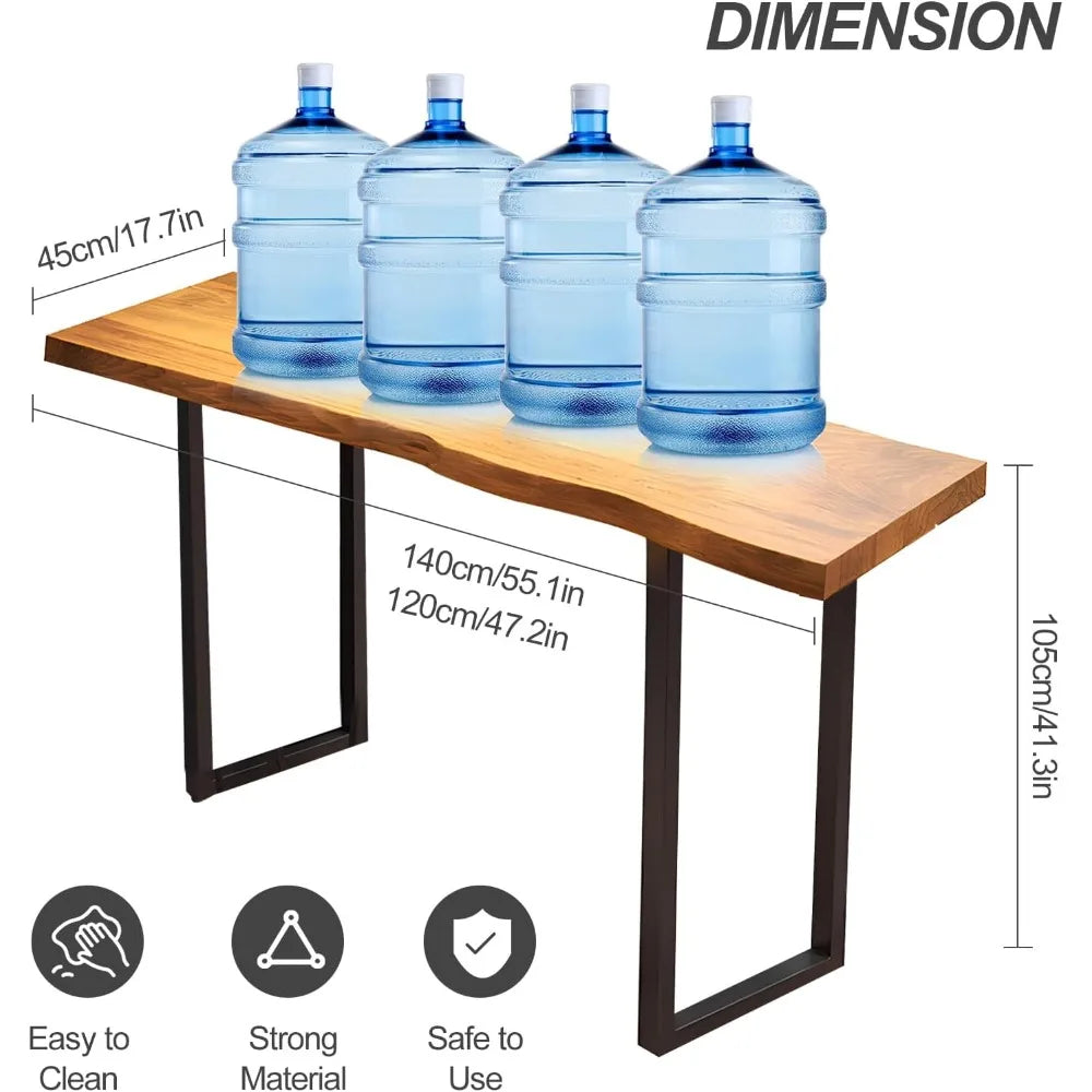 Ljustra Bar Height Pub Table Rectangle Rustic High Top Dining Table