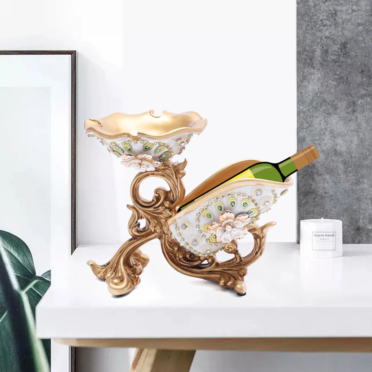 Stylish Multi-Functional Wine Holder Rack for Goblets and Dried Fruits