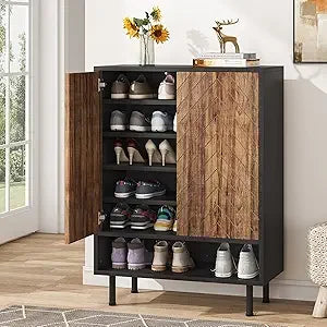 Shoe Cabinet 18 Pair Rack Organizer 6-Tier Storage for Entryway Closet