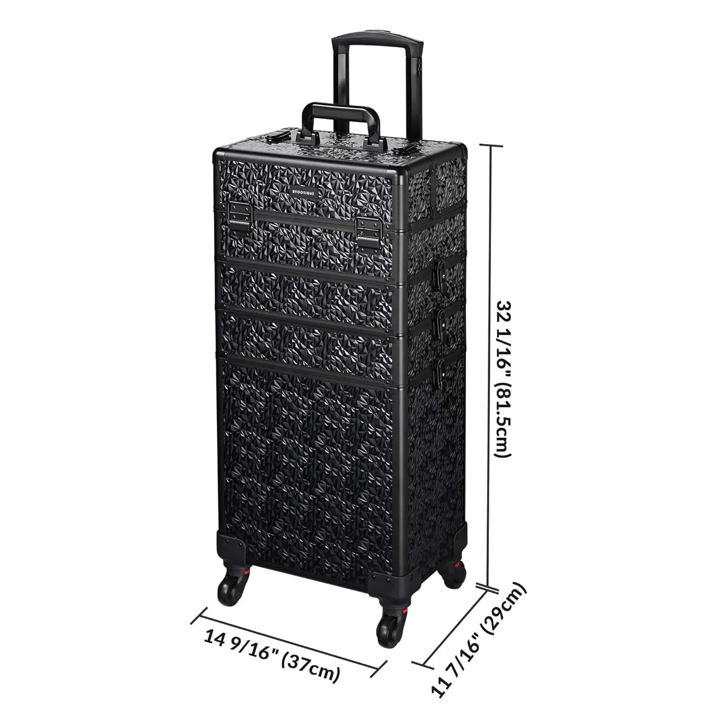 Rolling Makeup Train Case 4in1 Cosmetic Trolley Organizer Travel Cart