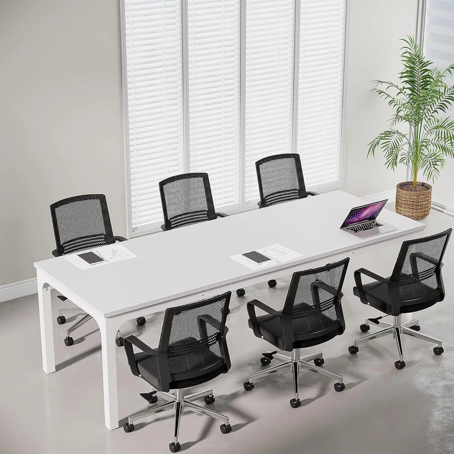 Ljustra 6.5FT Conference Room Table Office Meeting Desk for 6-8 People
