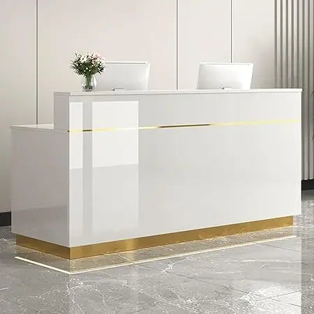 JKGHK Reception Desk Locking Drawer Modern Retail Counter Storage
