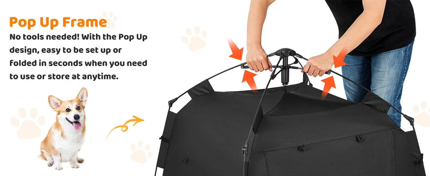 Ljustra Foldable Dog Tent Portable Playpen for Small Medium Puppies