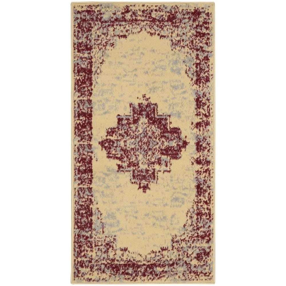 Grafix Medallion Area Rug Traditional Persian Style Indoor Low Pile