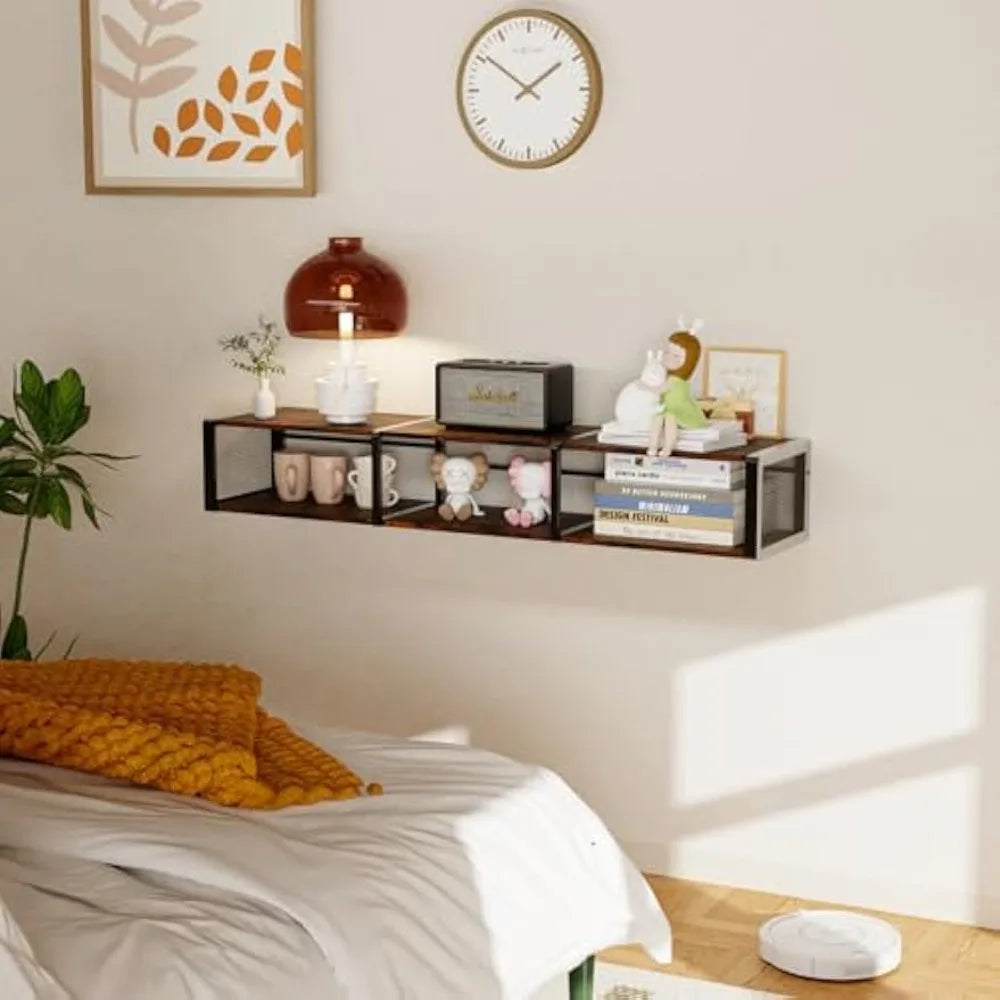 47-Inch GAOMON Wine Bar Cabinet LED Lighting Liquor Storage Adjustable Racks