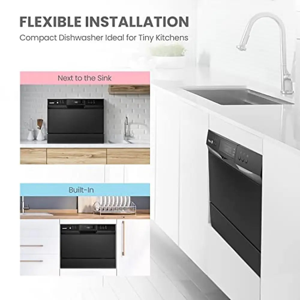 Portable Countertop Dishwasher 6 Place Settings 8 Programs Energy Star