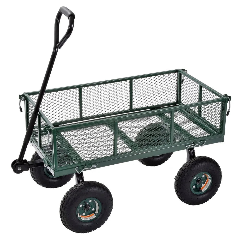 Ljustra Steel Utility Garden Wagon Capacity 400 lbs Foldable Durable